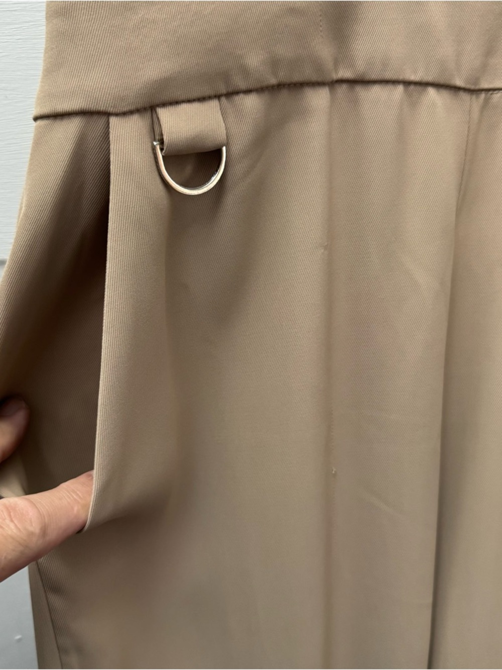 Skylar Rose Beige Strapless Cargo Jumpsuit Wide Leg Utility M - Picture 5 of 14
